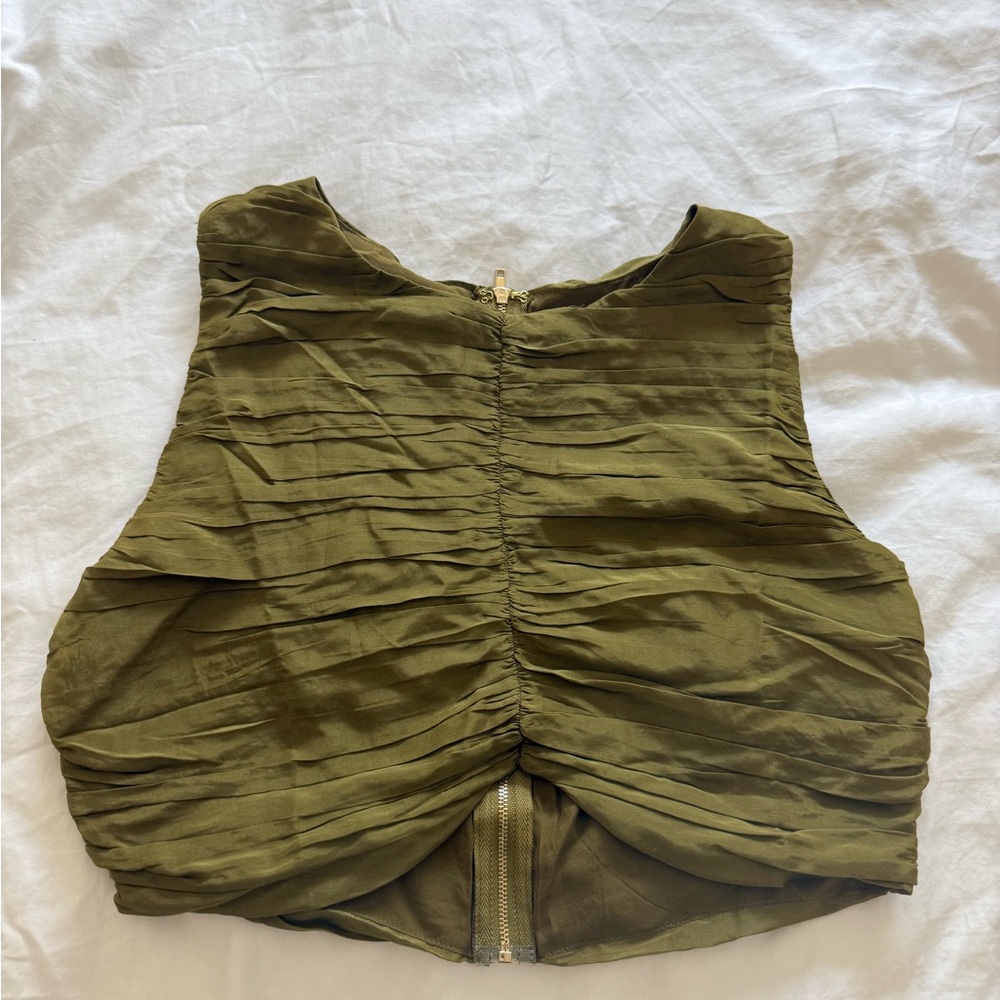 Olive Green Sleeveless Top